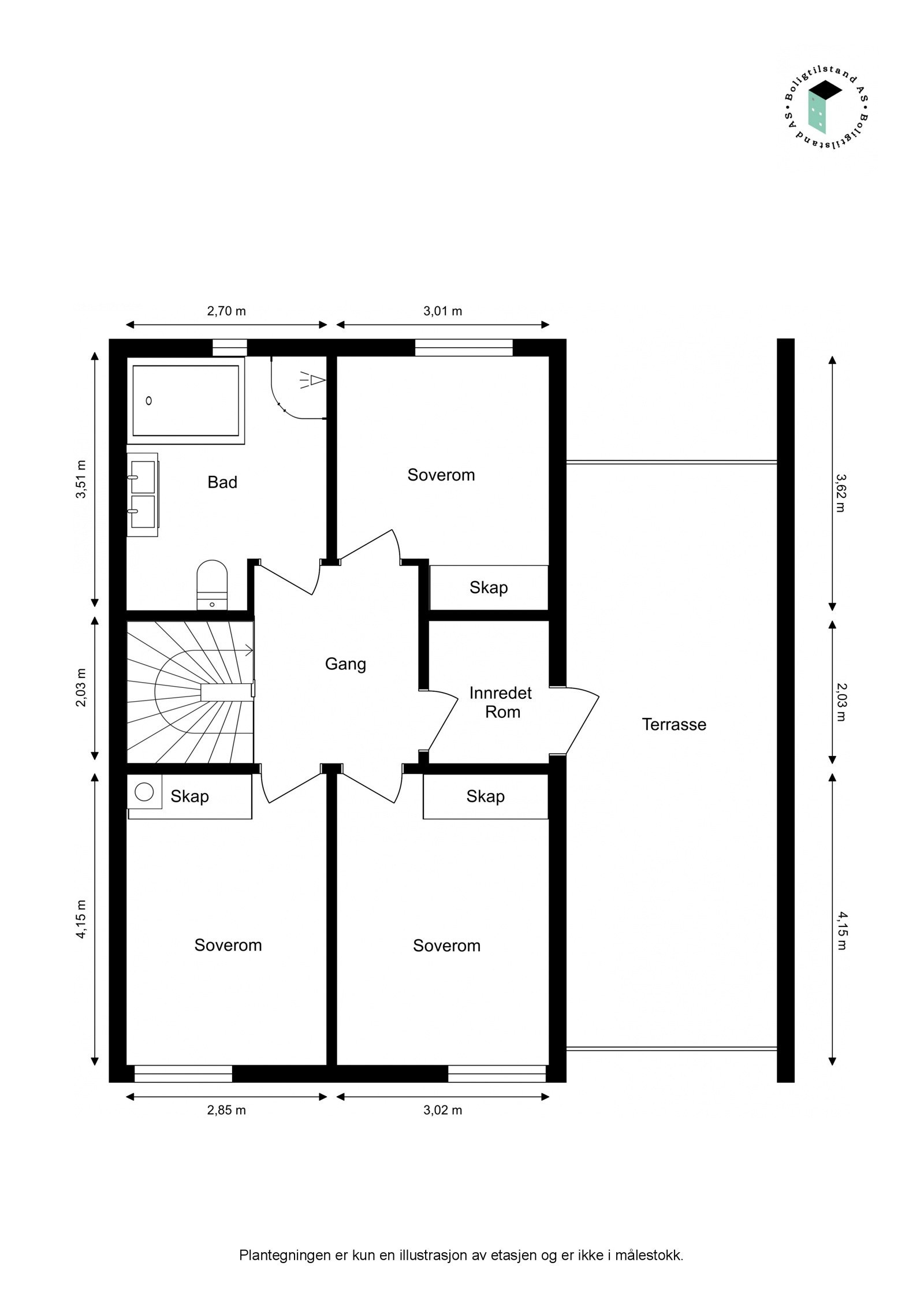 Plantegning 2.etasje Galleribilde