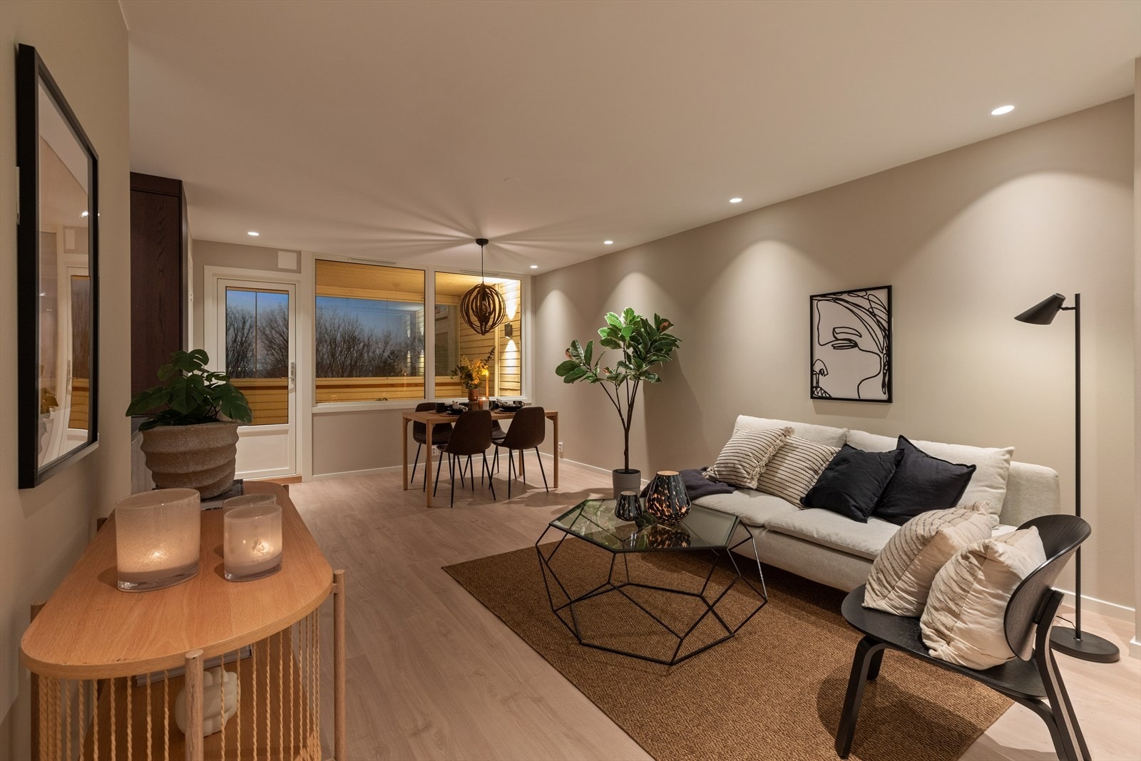 Koselig og beroligende atmosfære, perfekt for avslapning etter en travel dag Galleribilde