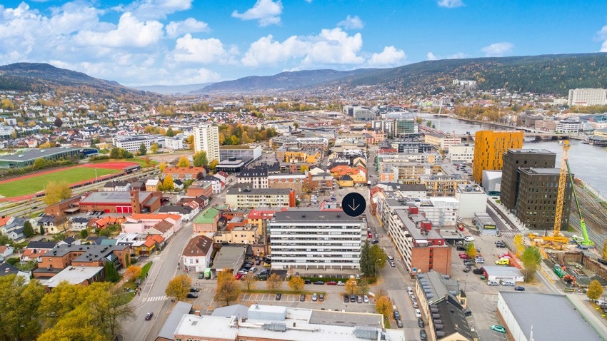 Utsikt ut over Drammen. Galleribilde