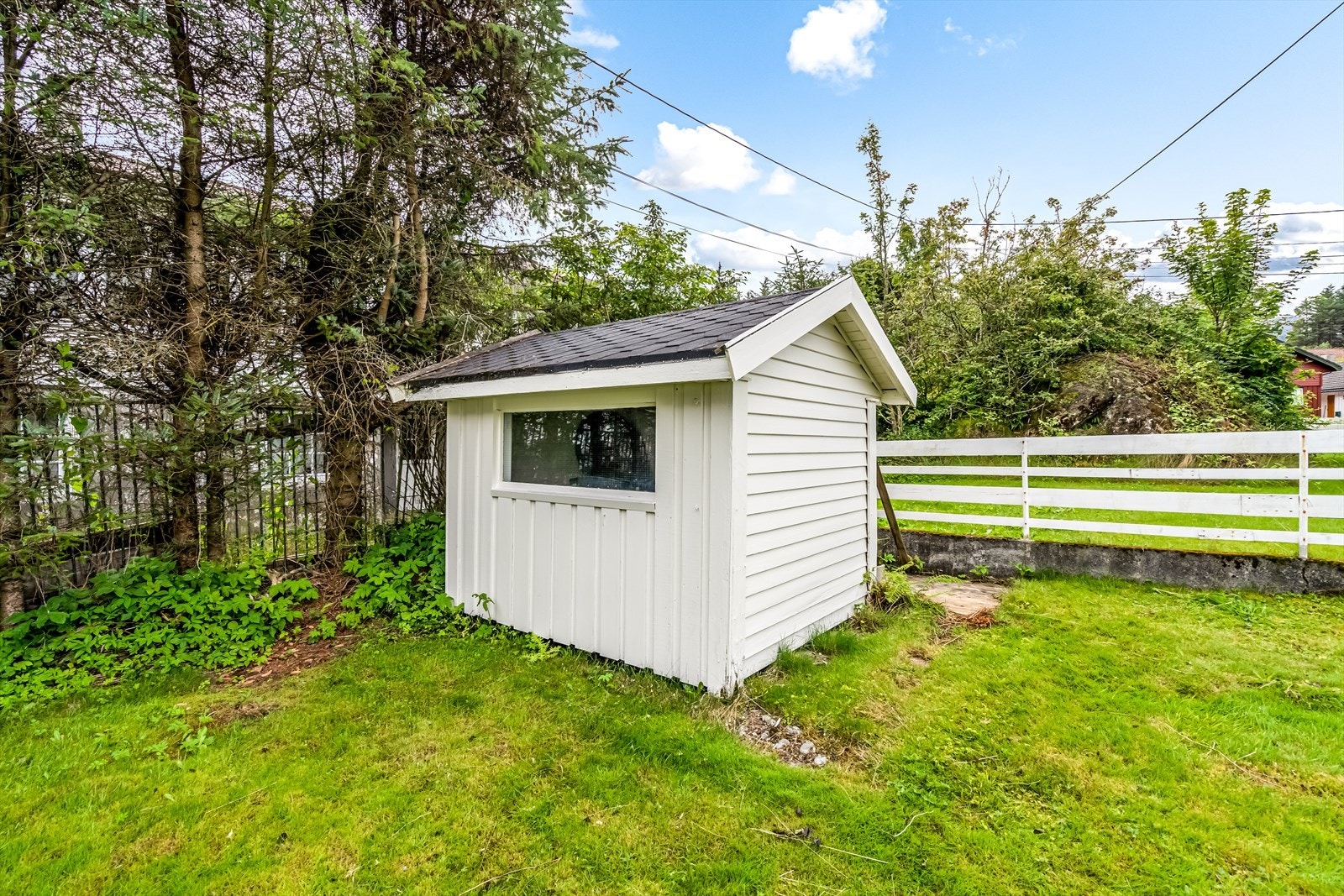 Uthus i hage Galleribilde