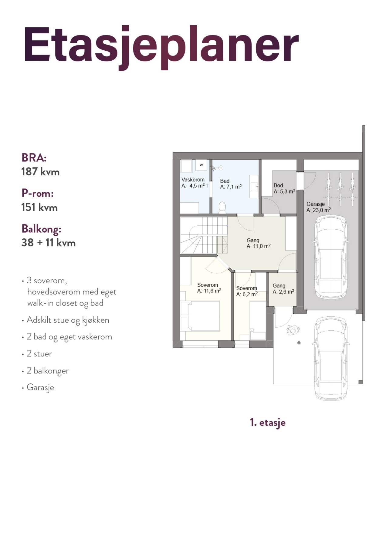 Plantegning 1. etasje. Galleribilde