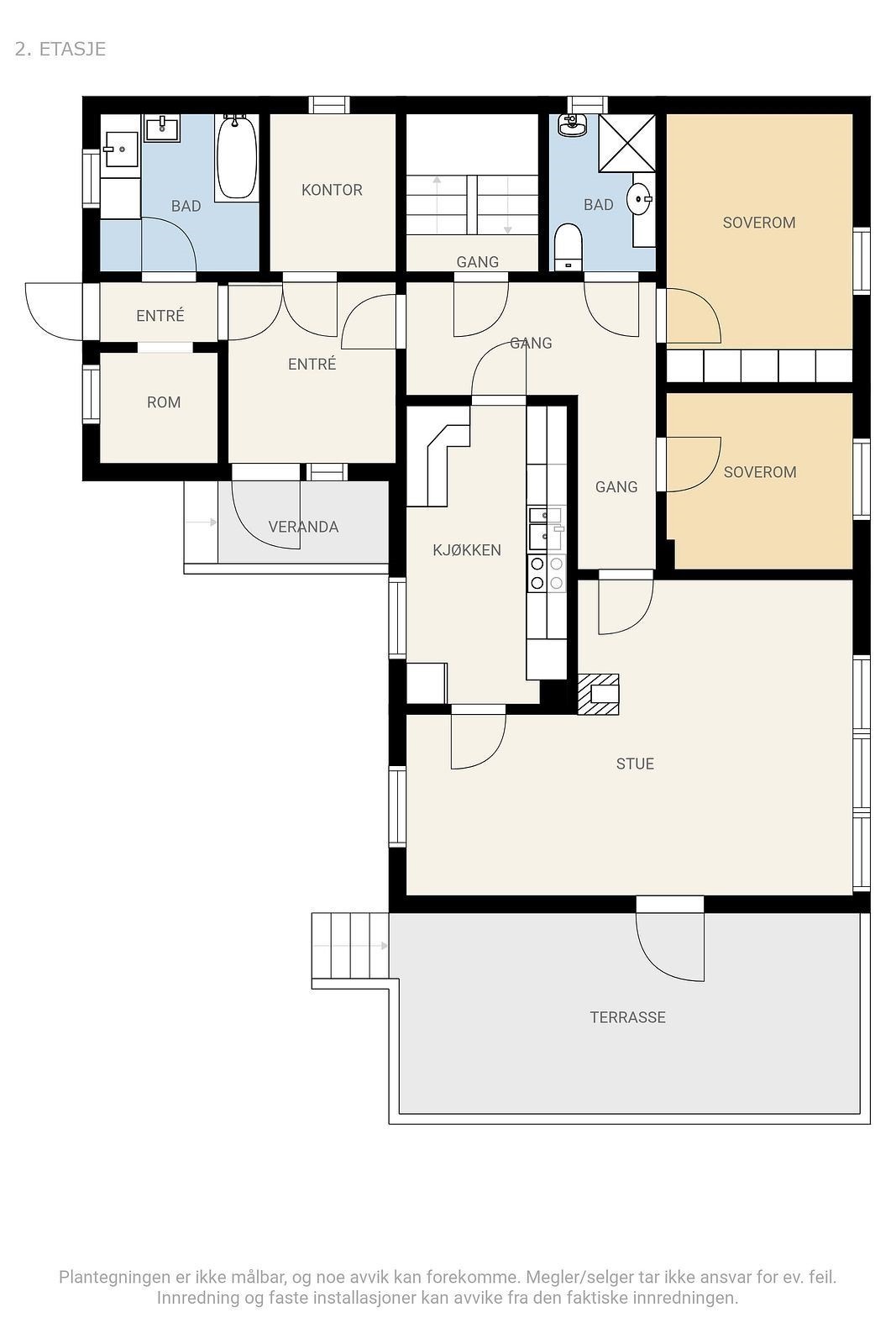 - Plantegning hovedplan. Galleribilde