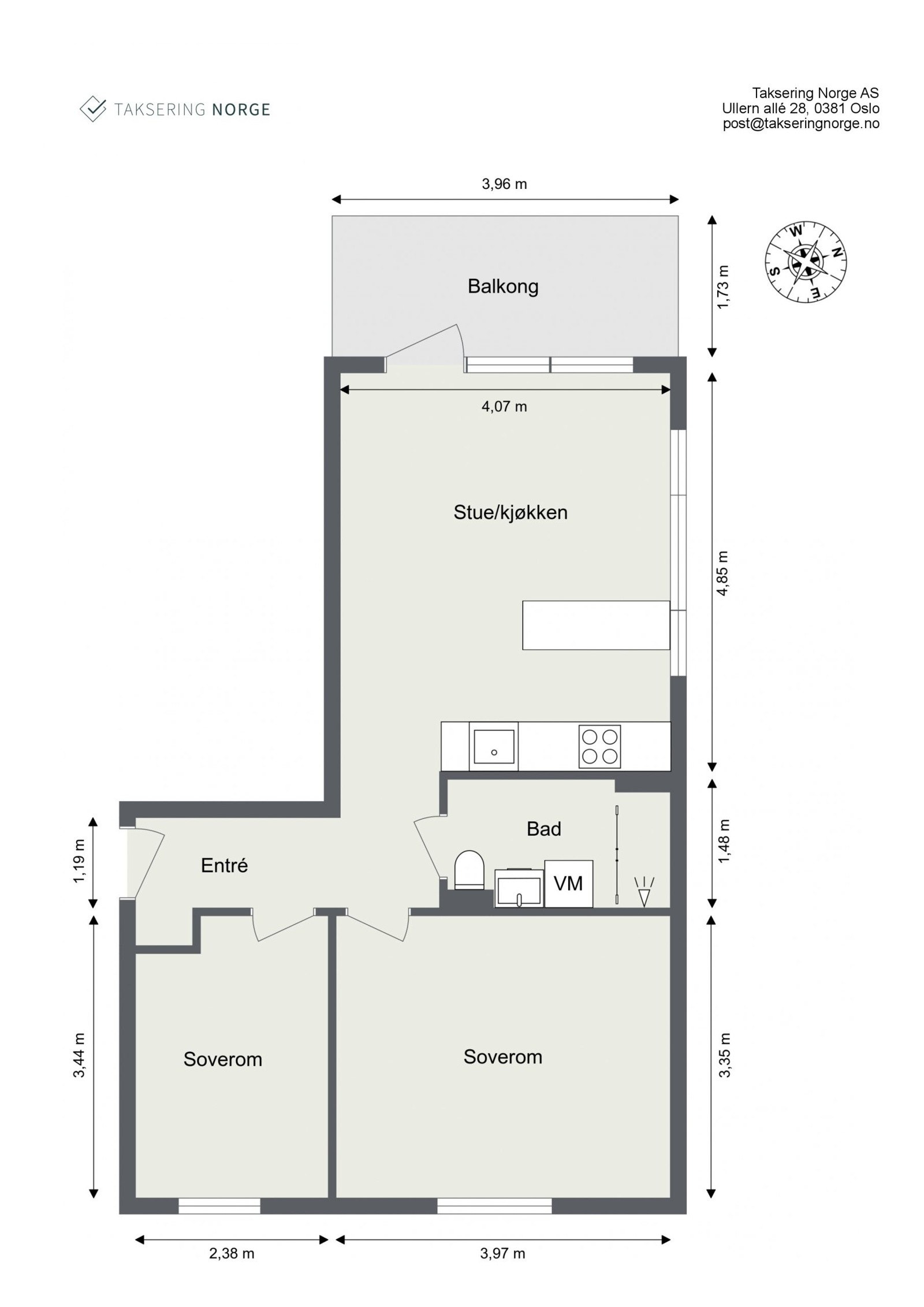 Boligen har en god planløsning, vestvendt balkong og generøs takhøyde. Galleribilde