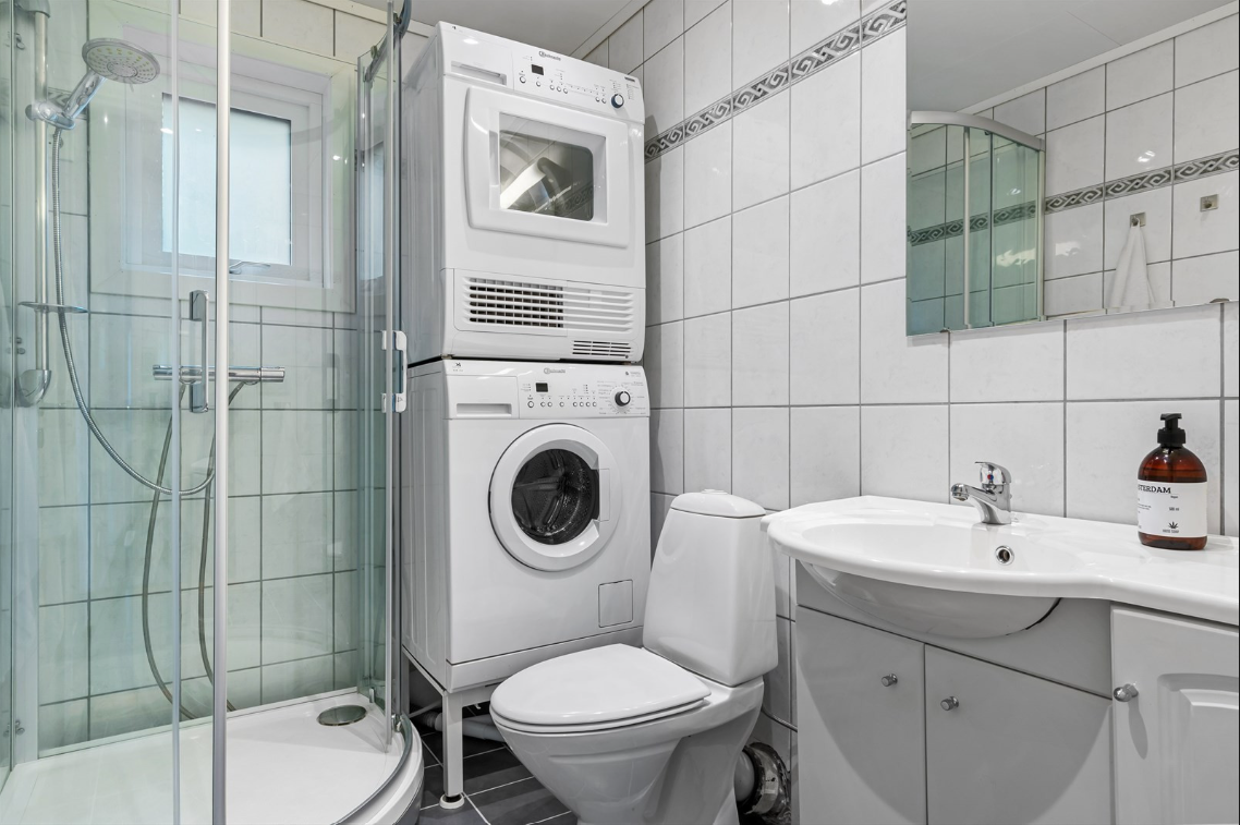Badet har elektrisk varmekabler for ekstra komfort Galleribilde