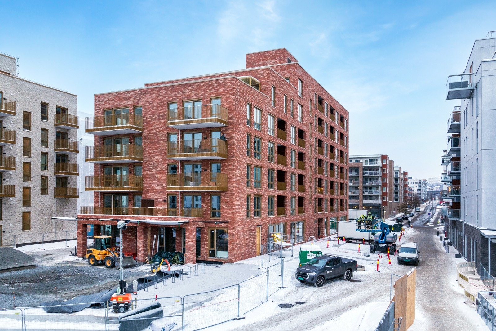 Bygget er nytt i 2023 og en del av det flotte boligprosjektet "Gregers kvartal". Galleribilde