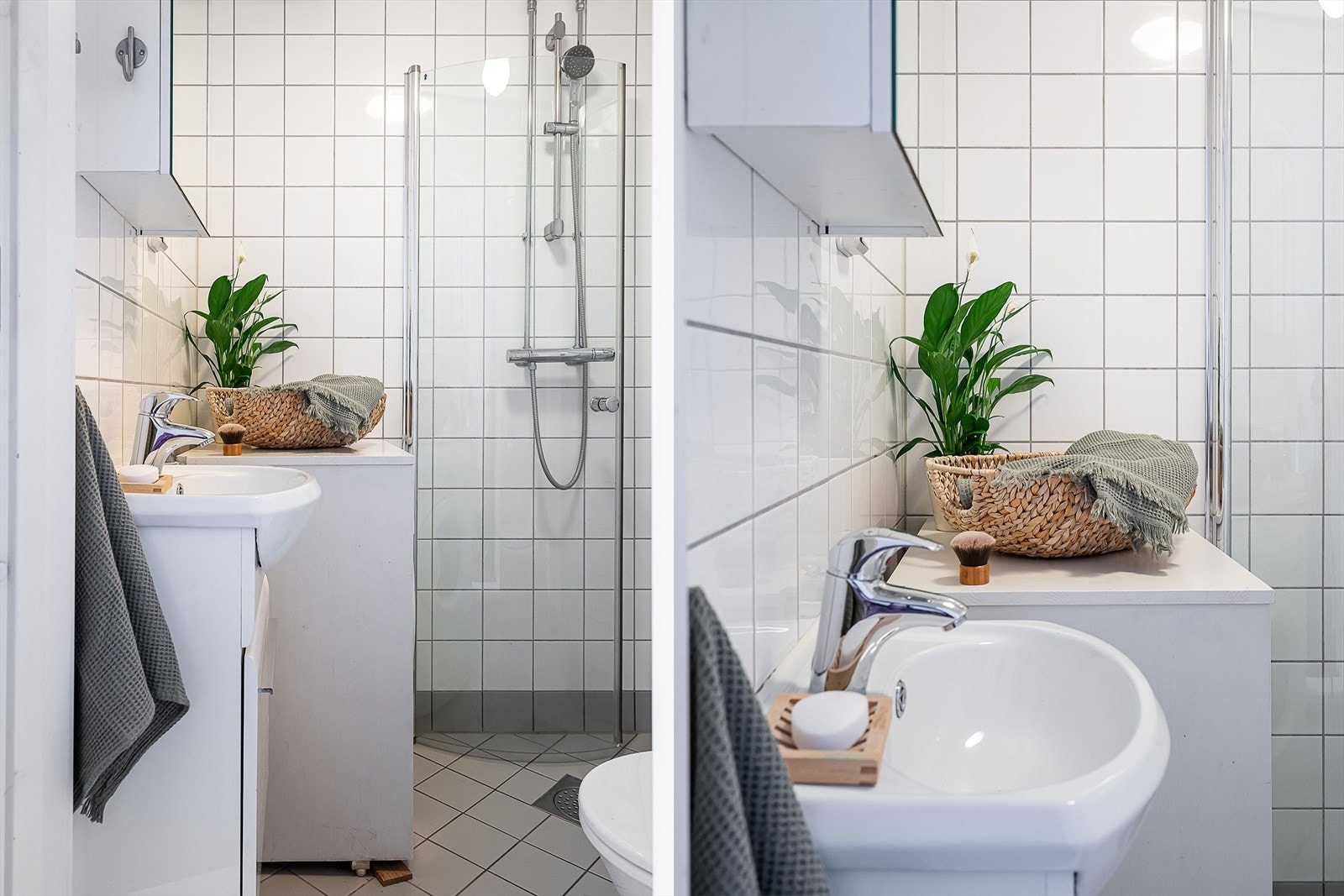 Det opplyses i siste salgsoppgave at baderom ble renovert i regi av borettslaget i 2010. Galleribilde