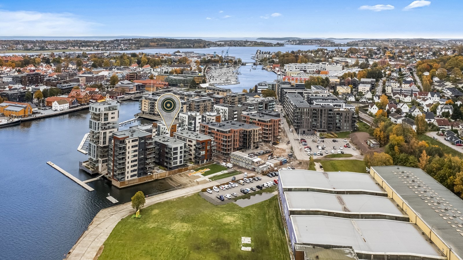 Kaldnes Brygge - urbant og sentralt. Galleribilde