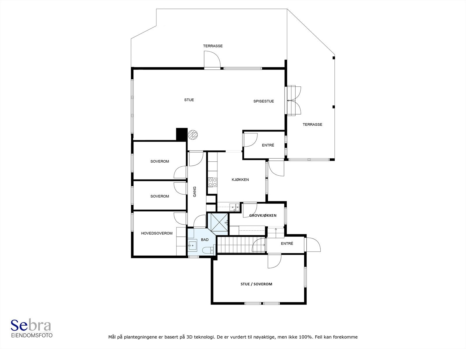 Plantegning 1. etasje Galleribilde