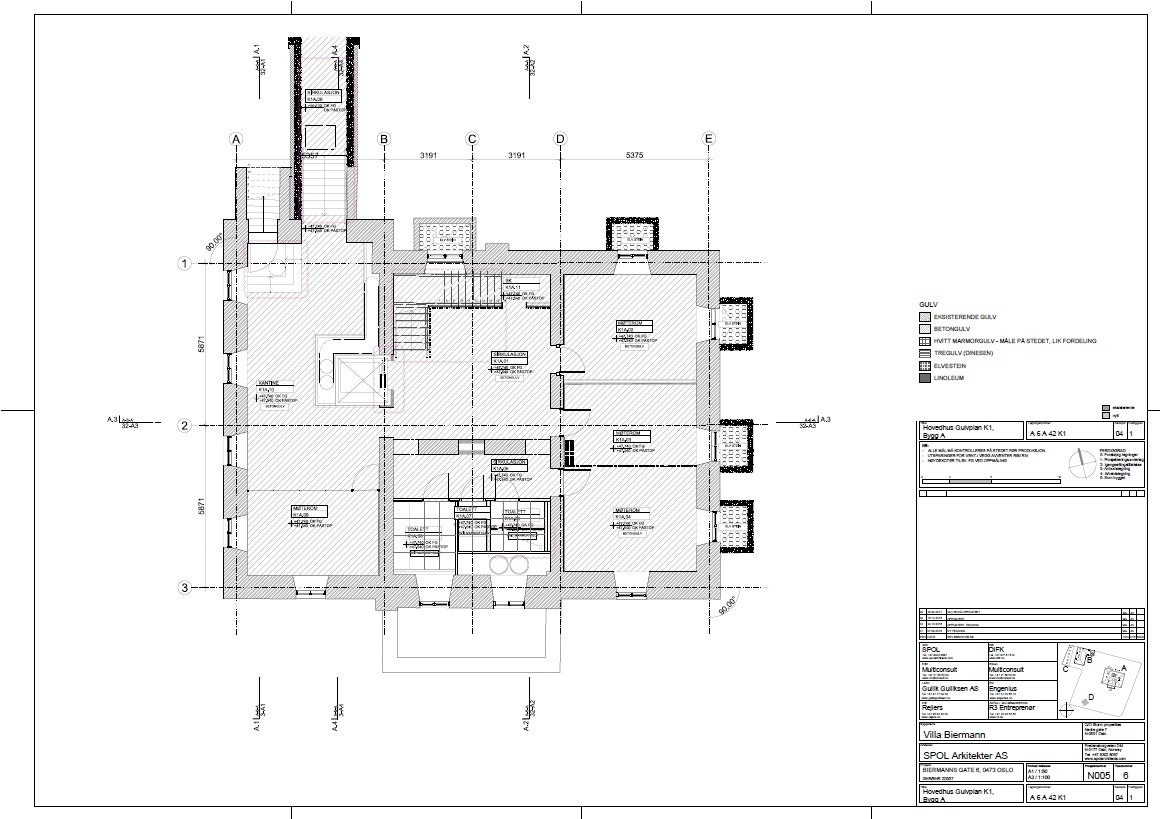 Planskisse Hovedhuset kjeller Galleribilde