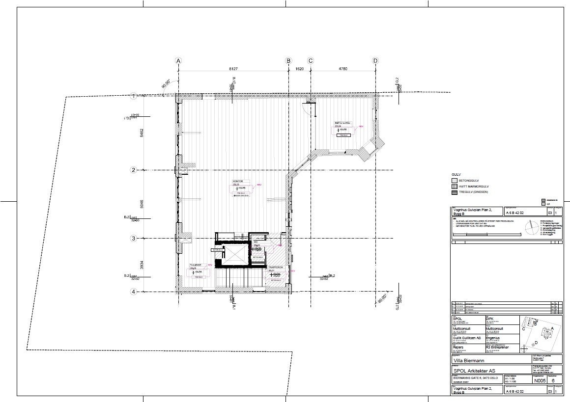 Planskisse Vognhuset 2 etg. Galleribilde