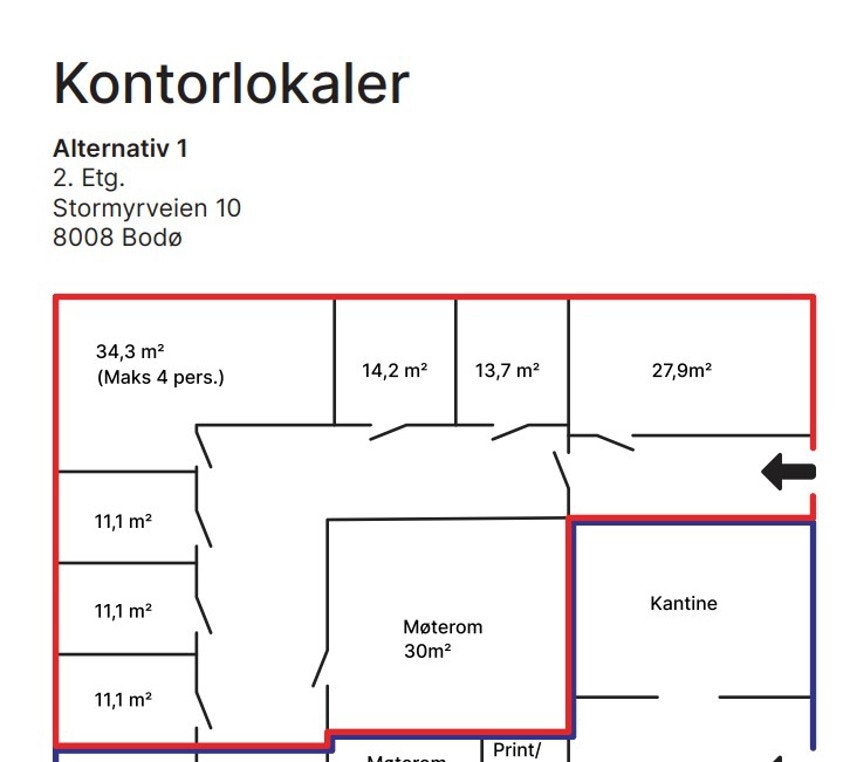 Plantegning 2. etg. Galleribilde