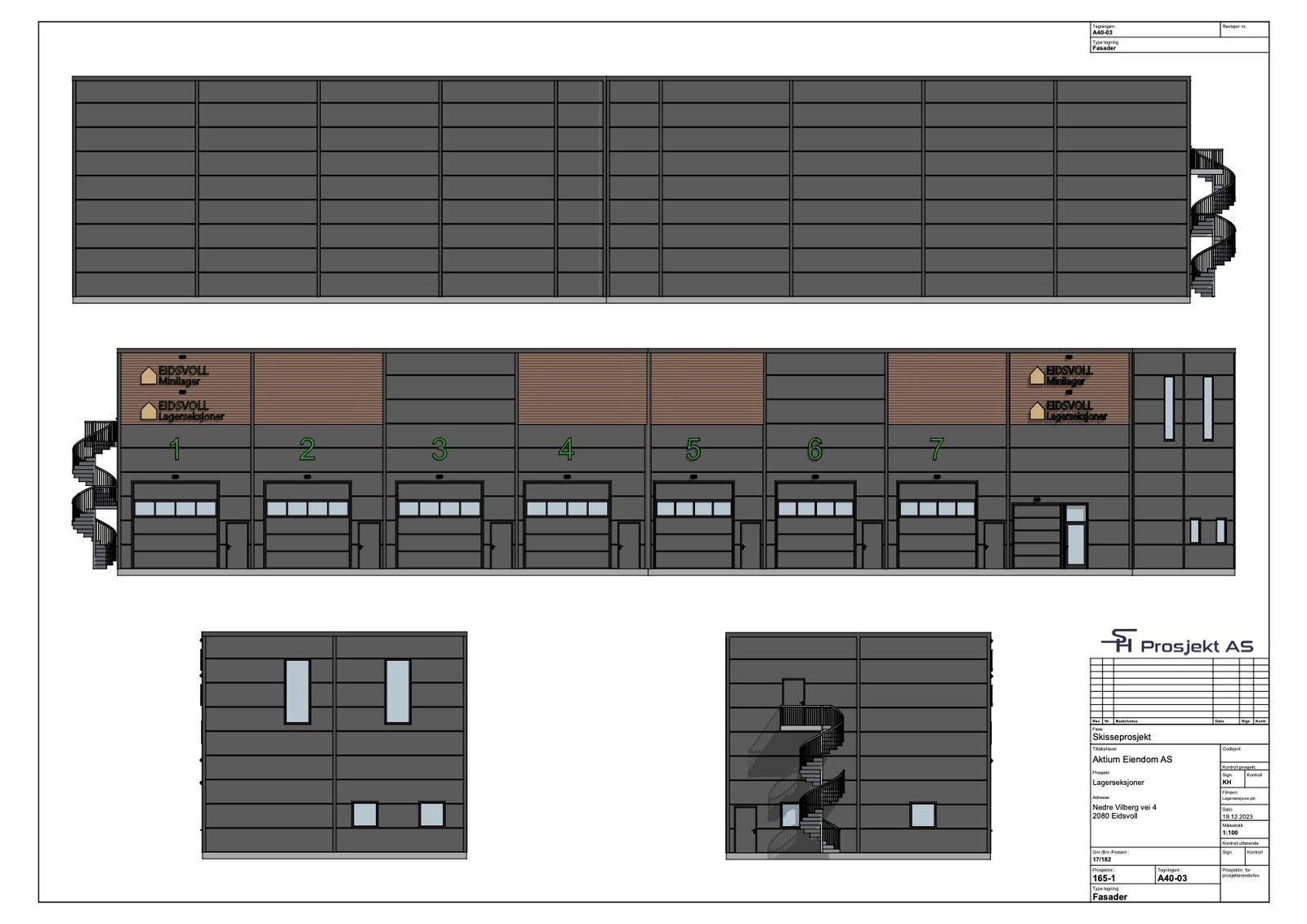 Fasadetegning Galleribilde