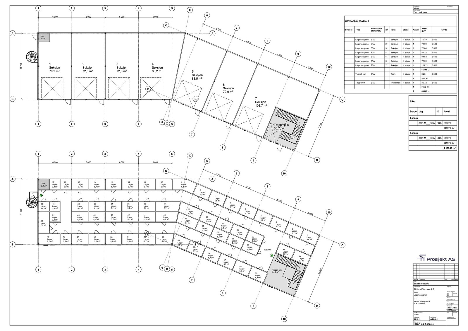 Plantegning 1 og 2 etasje Galleribilde
