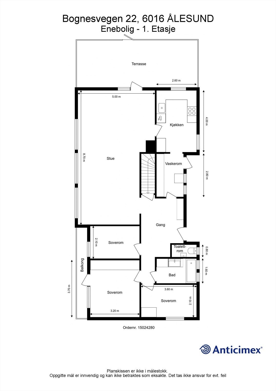 Plantegning hovedetasje Galleribilde