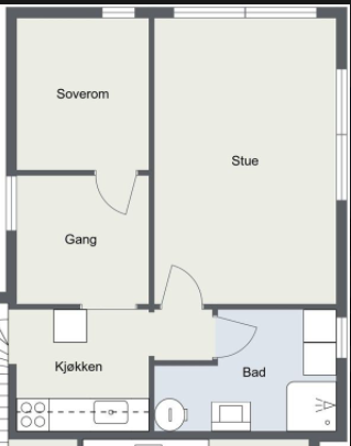 Plantegning leilighet Galleribilde