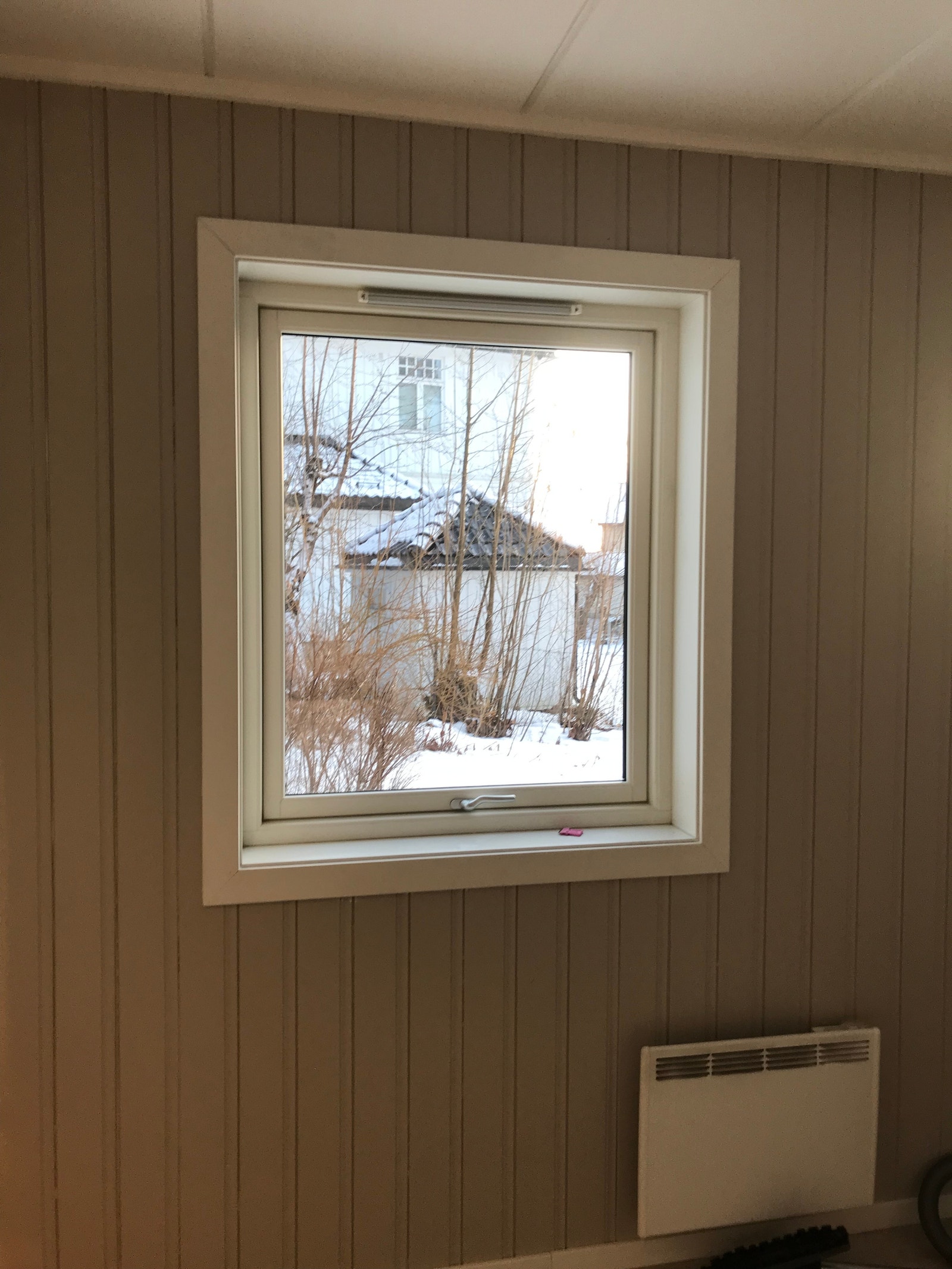 Vindu ut mot hage Galleribilde