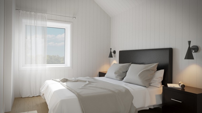 Boligene er med fire soverom. Tre stk i 1.etasje og ett i 2.etasje. Avvik kan forekomme. Galleribilde