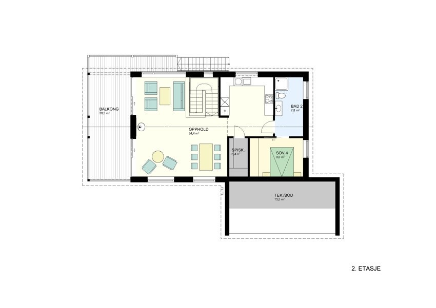 Planløsning 2.etasje Galleribilde
