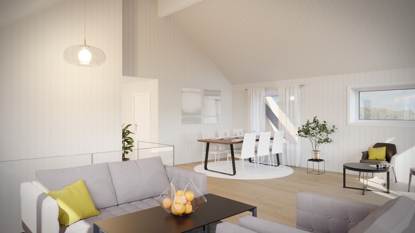 Romslig og lys stue. Avvik kan forekomme. Galleribilde