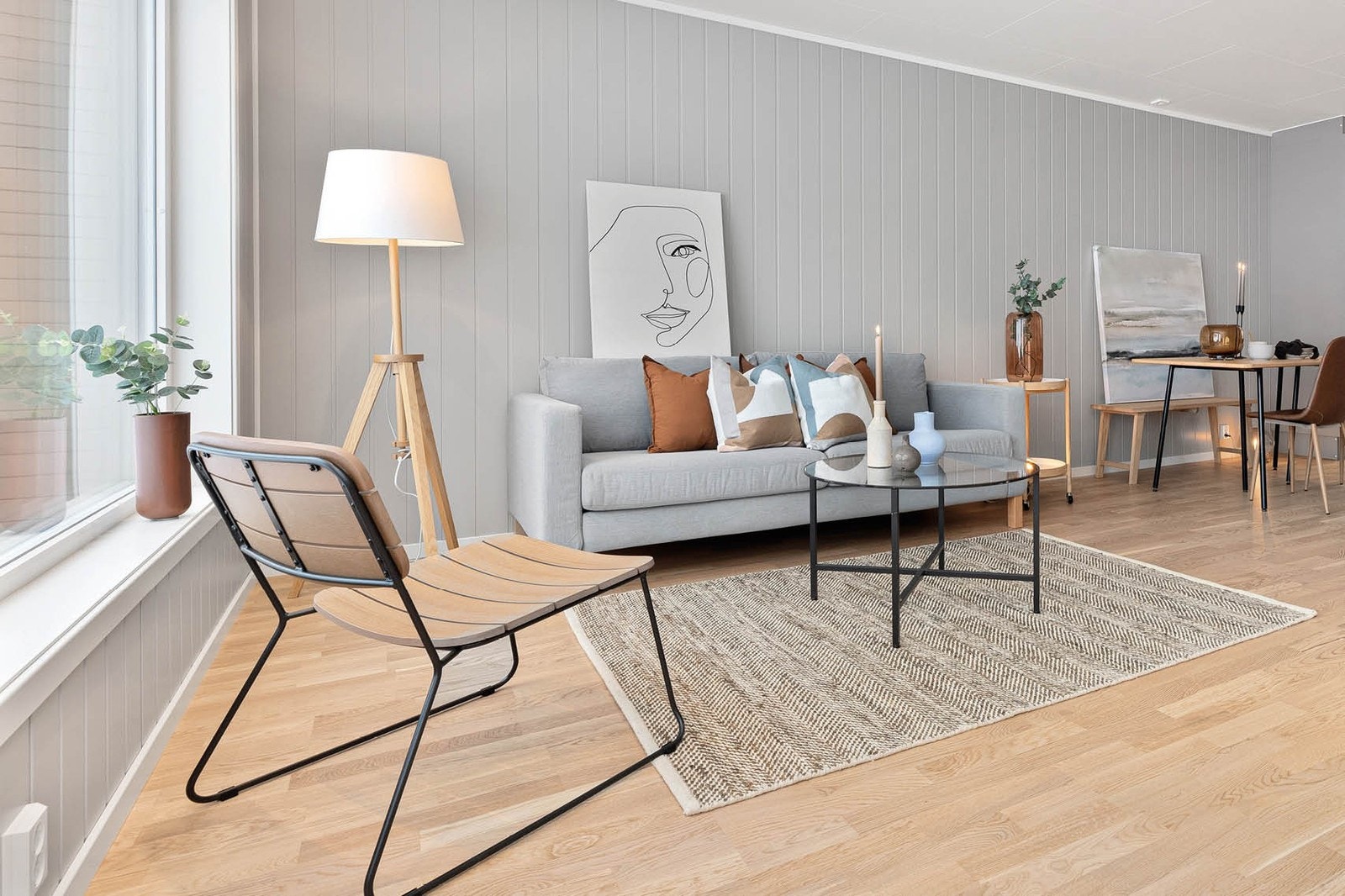 Vannbåren gulvvarme sørger for en lun og behagelig varme i boligen. Foto fra rekkehus type A i byggetrinn 2 Galleribilde