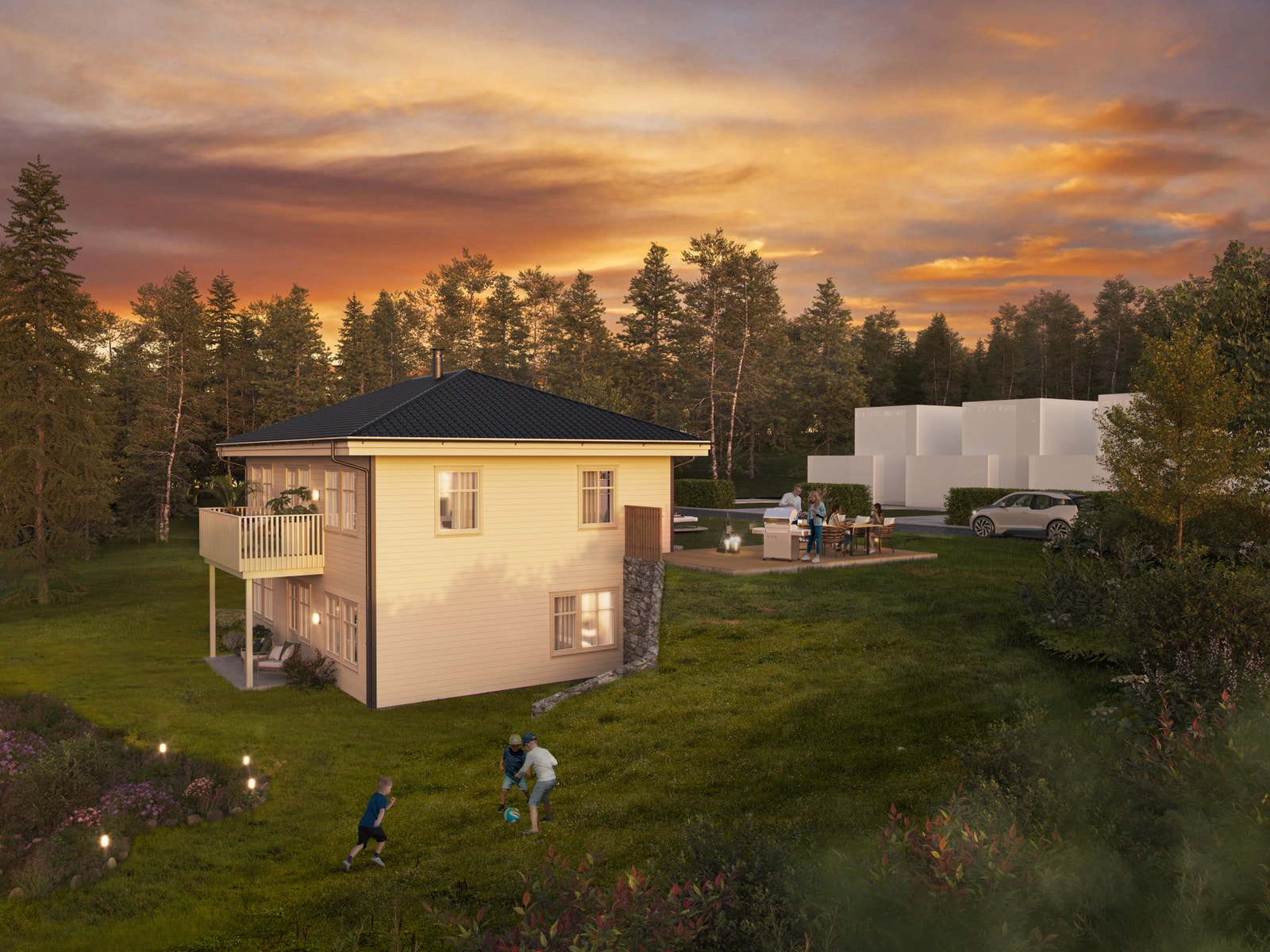 Illustrasjon viser eneboligen Galleribilde