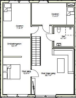 Plantegning 2. etasje Galleribilde