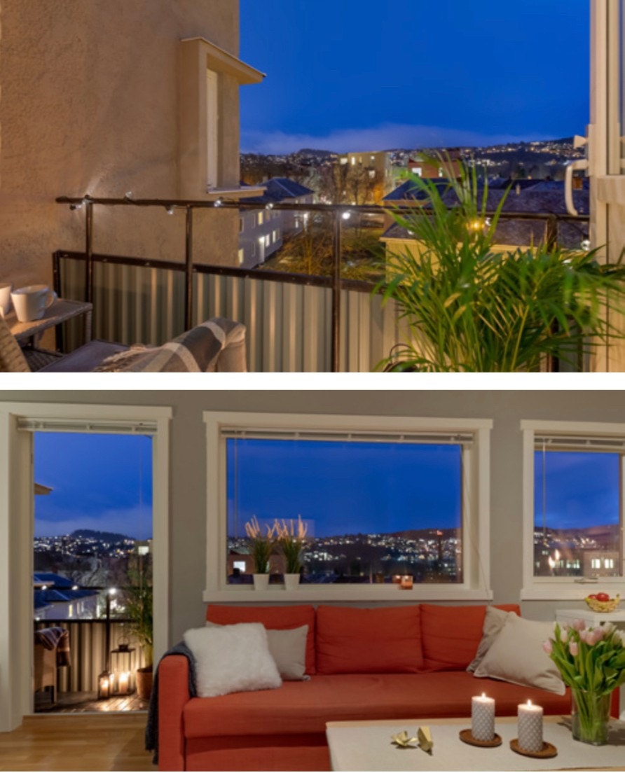 Balkongen er vestvendt med flott utsikt og gode solforhold Galleribilde