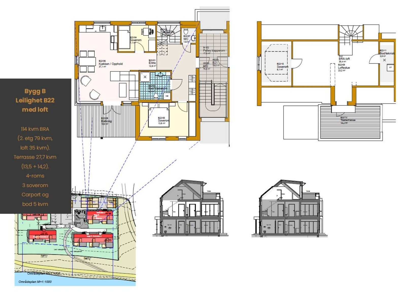 Bygg B: Leil. B22 med loft. Galleribilde