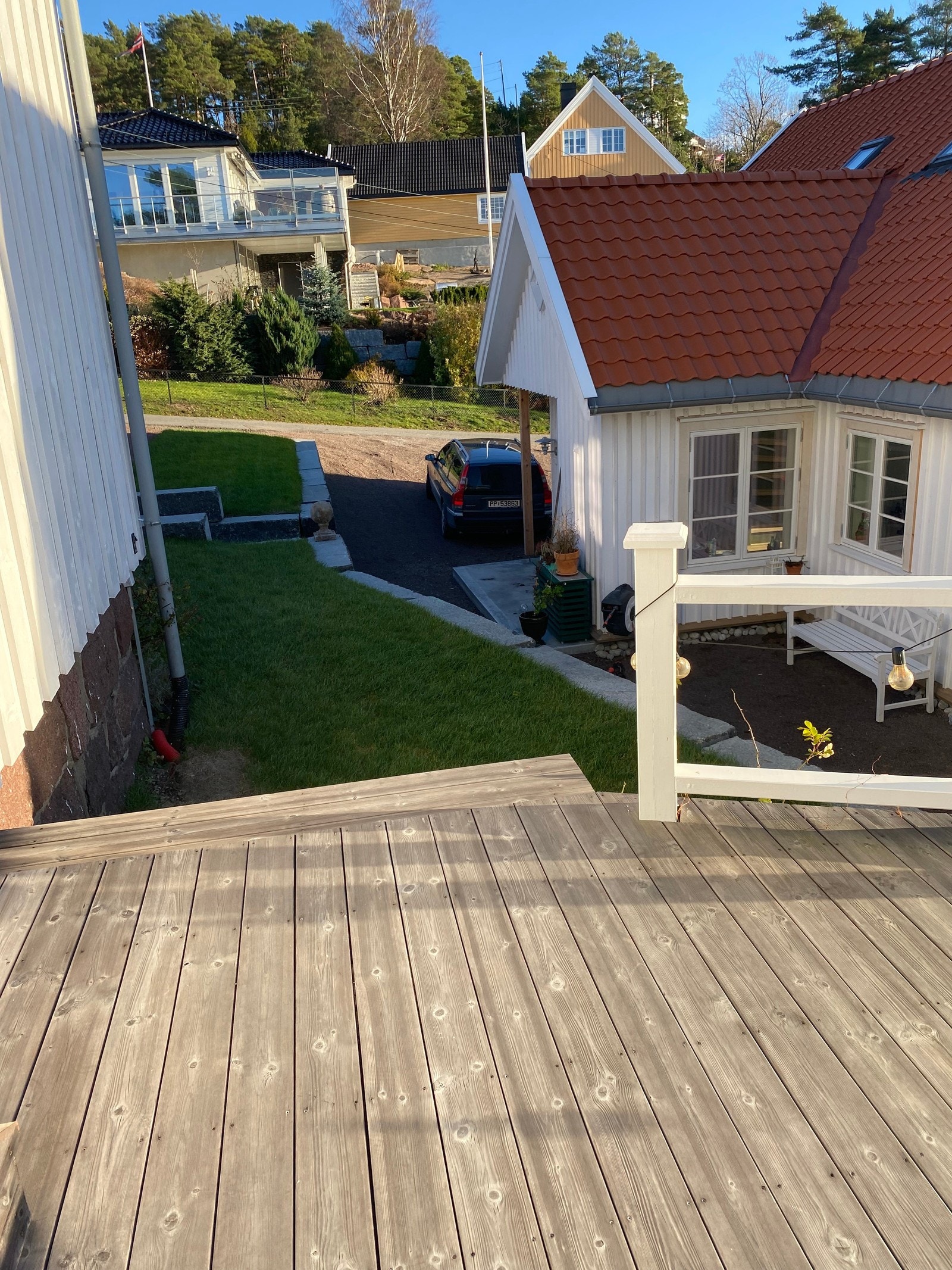 Trapp ned fra terrassen Galleribilde