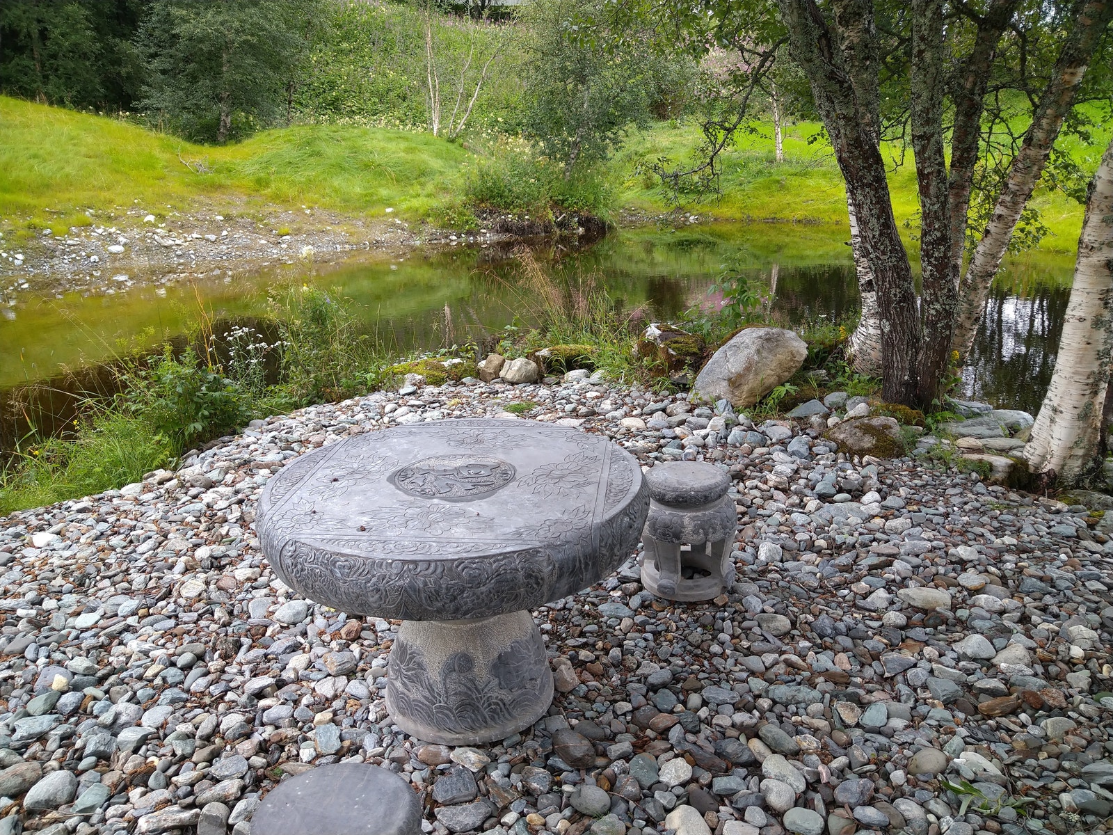 Uteplass dammen Galleribilde