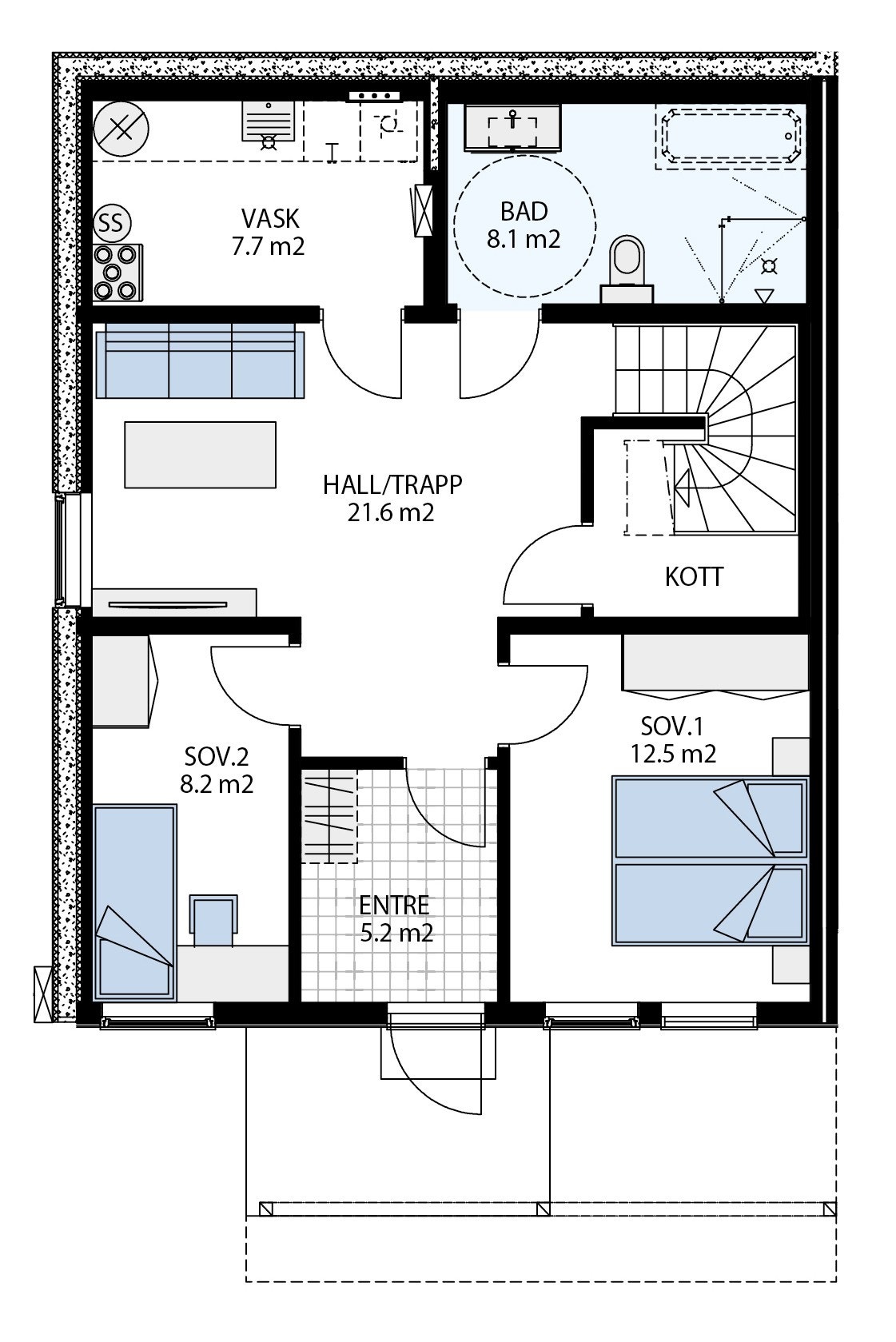 Hus 5 og 6 - nr. 42a-44a - U etasje Galleribilde
