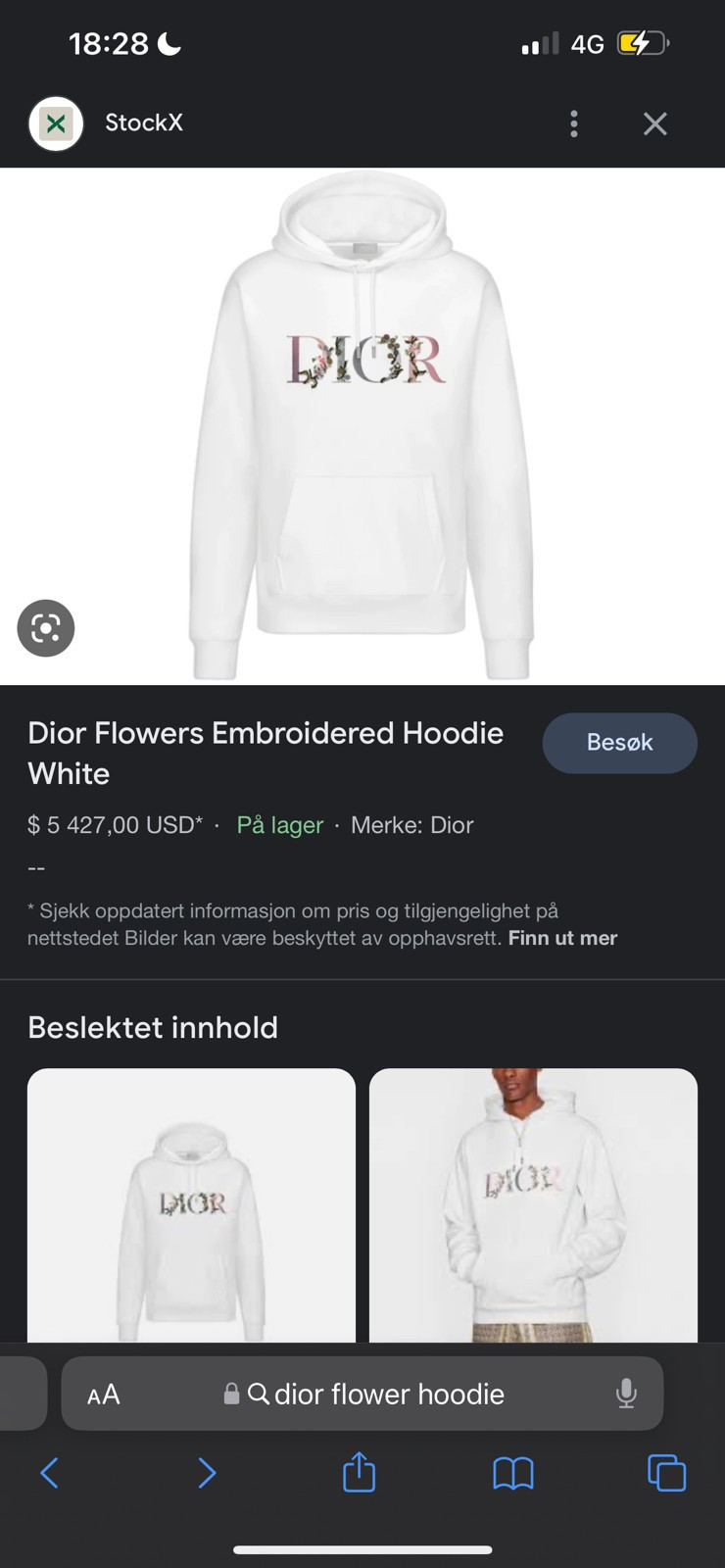Dior flower hoodie hotsell