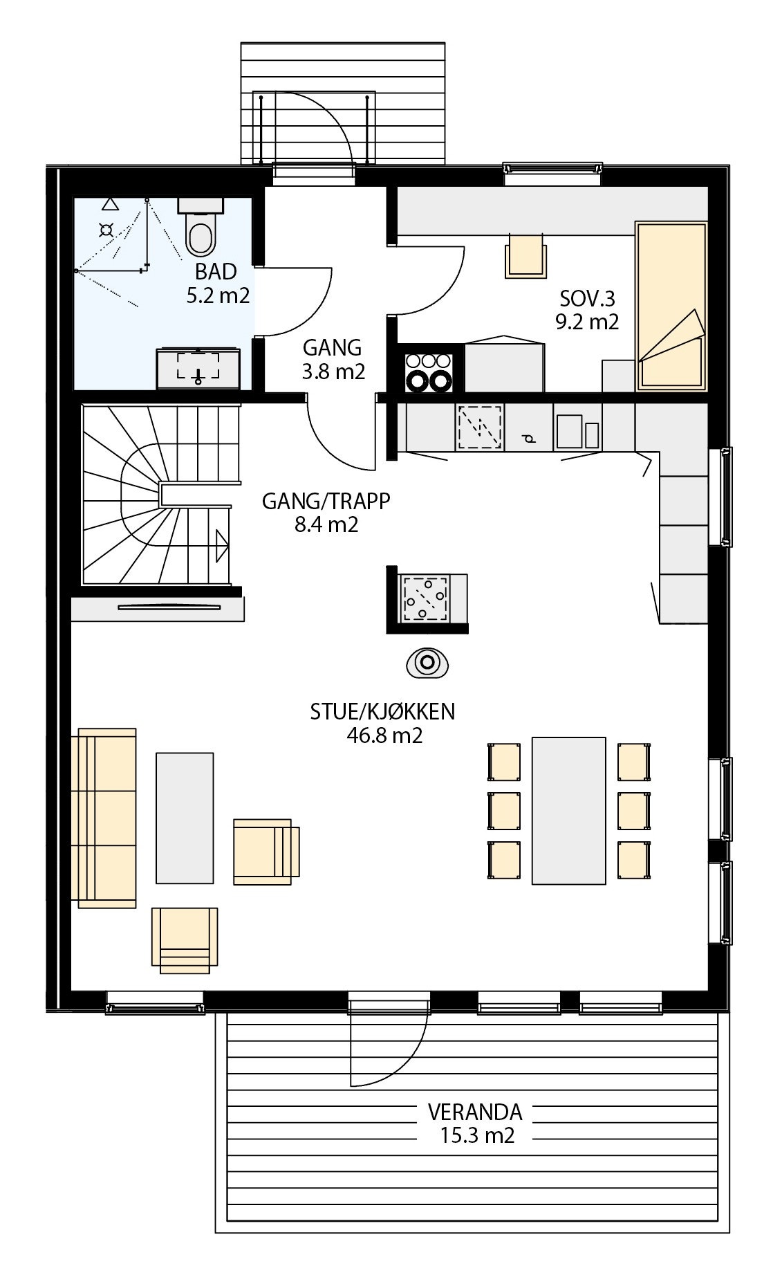 1 etasje - nr. 42C Galleribilde