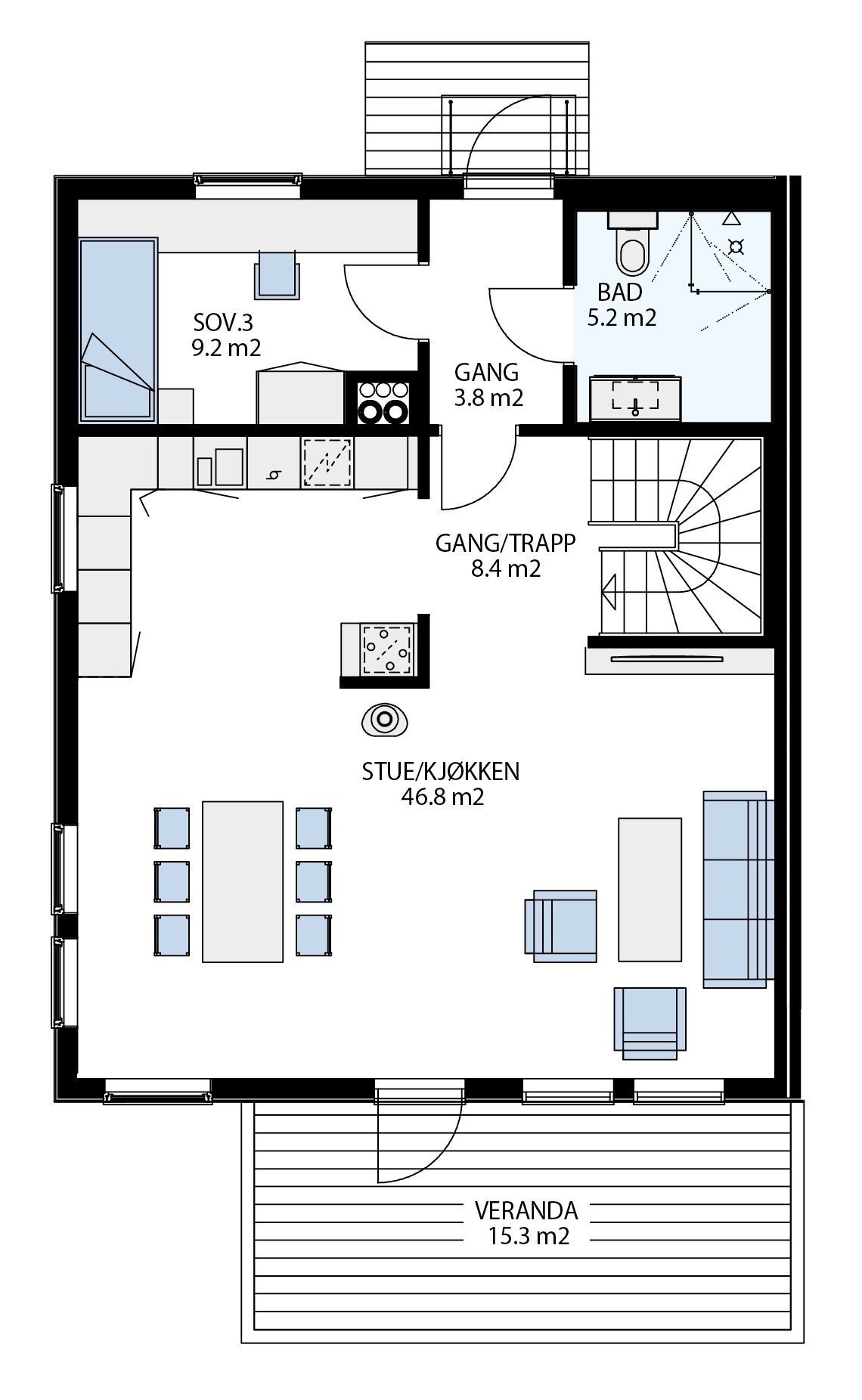 1 etasje - nr. 42A Galleribilde