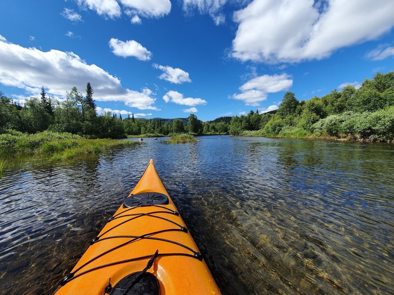 Padletur på Øyangen - et par km fra hytta Galleribilde
