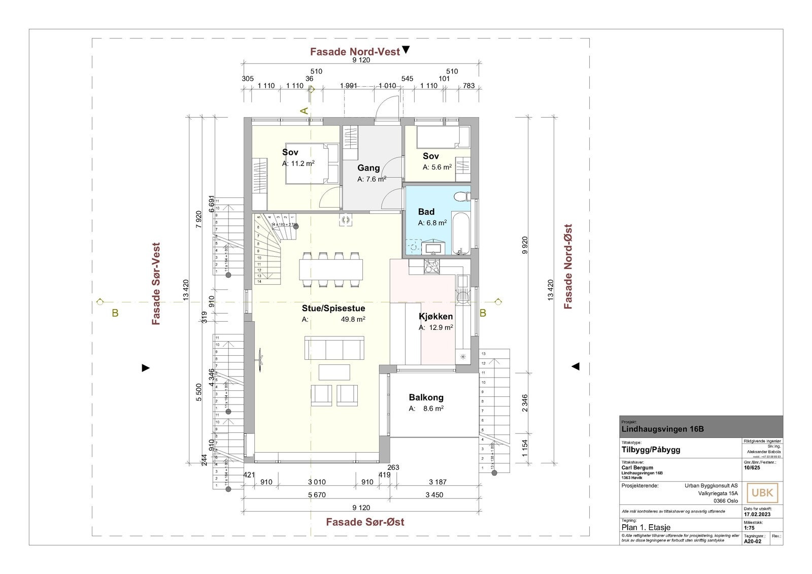 Plantegning 1. etasje Galleribilde