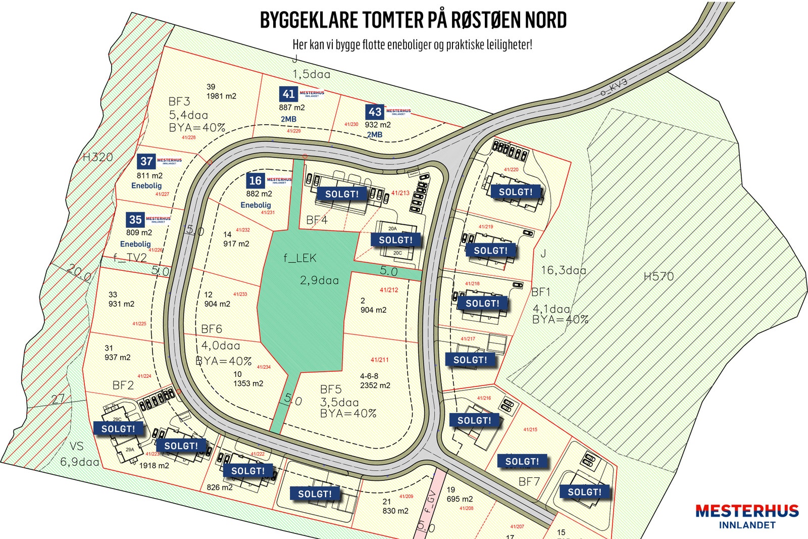 Tomtekart Røstøen Nord Galleribilde
