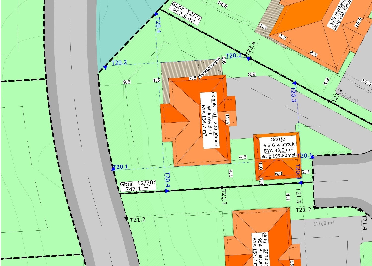 Situasjonsplan av tomten Galleribilde