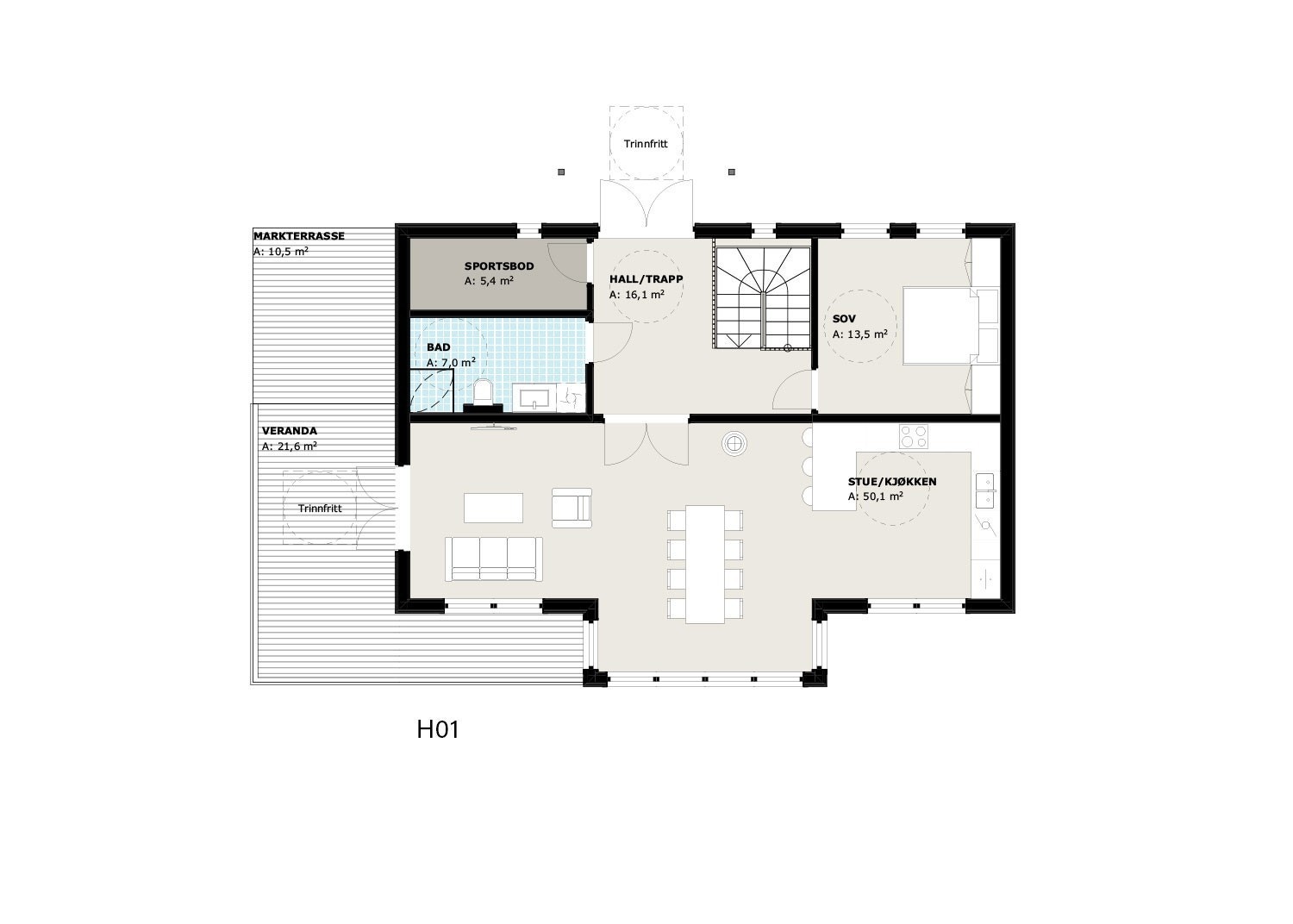 Planløsning hovedplan Galleribilde