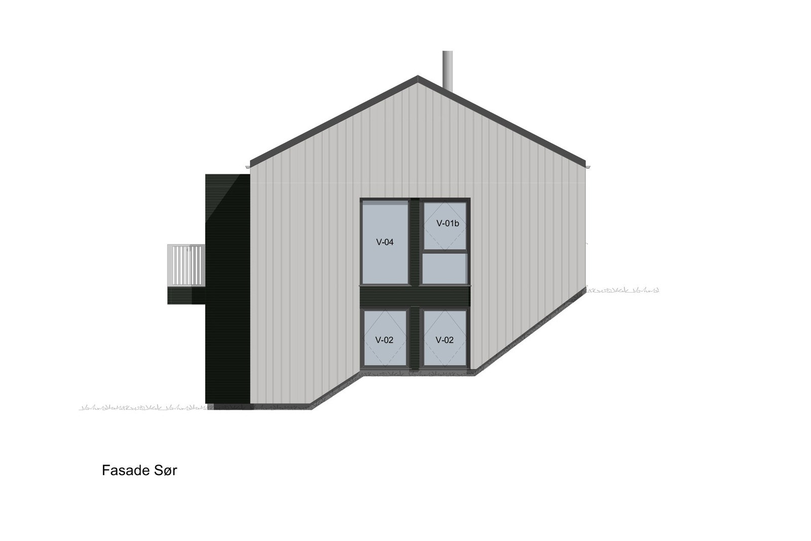 Fasade sør. Galleribilde