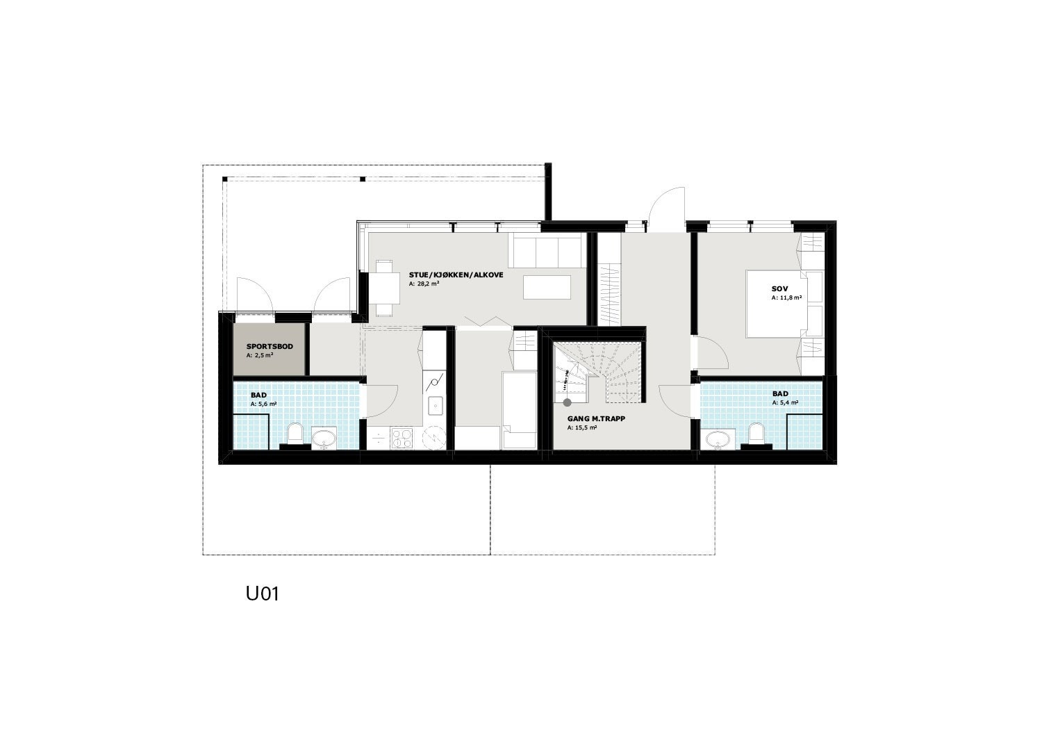 Planløsning underetasje Galleribilde