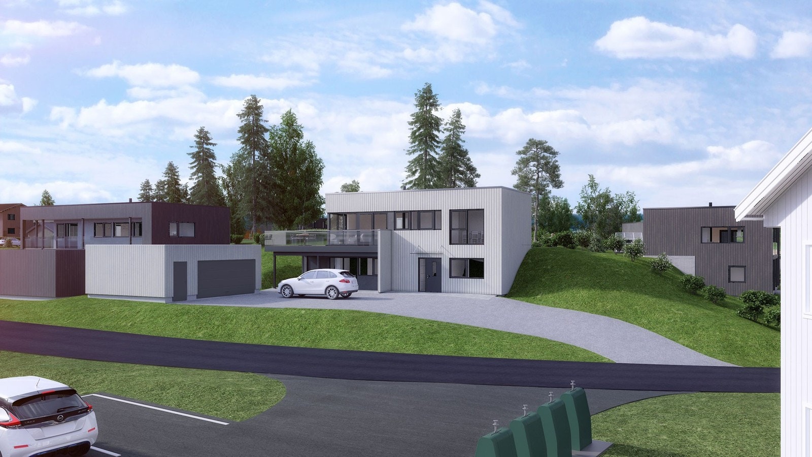 Vårt forslag på tomt 45: Funkis 863, flatt tak. Illustrasjon, avvik vil forekomme. Galleribilde