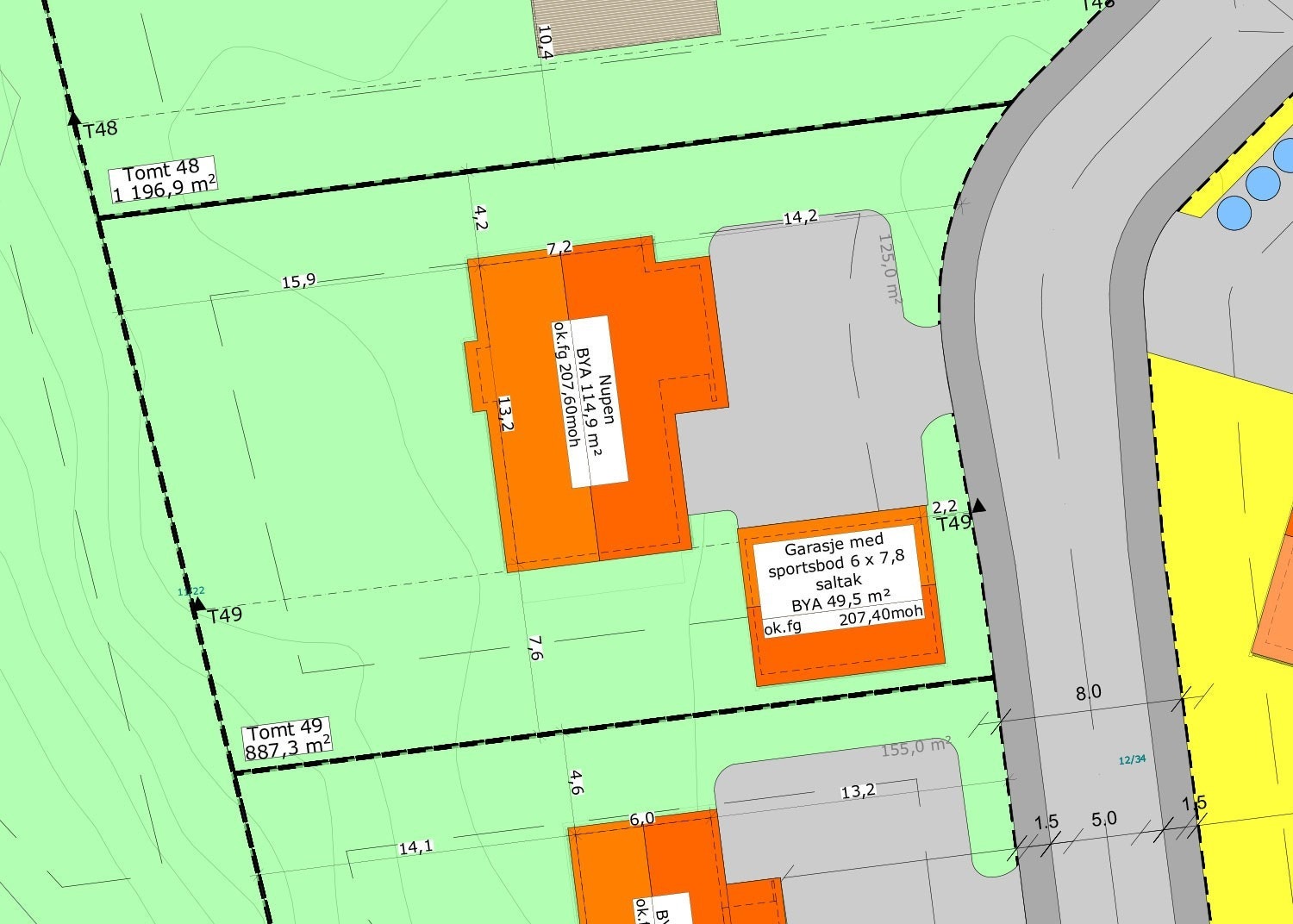 Situasjonsplan av tomten Galleribilde
