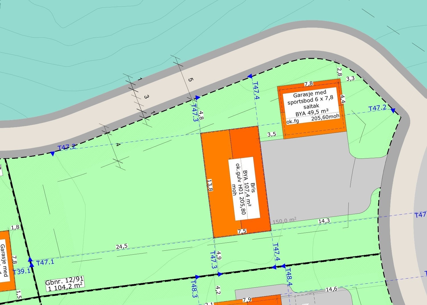 Situasjonsplan av tomten. Galleribilde