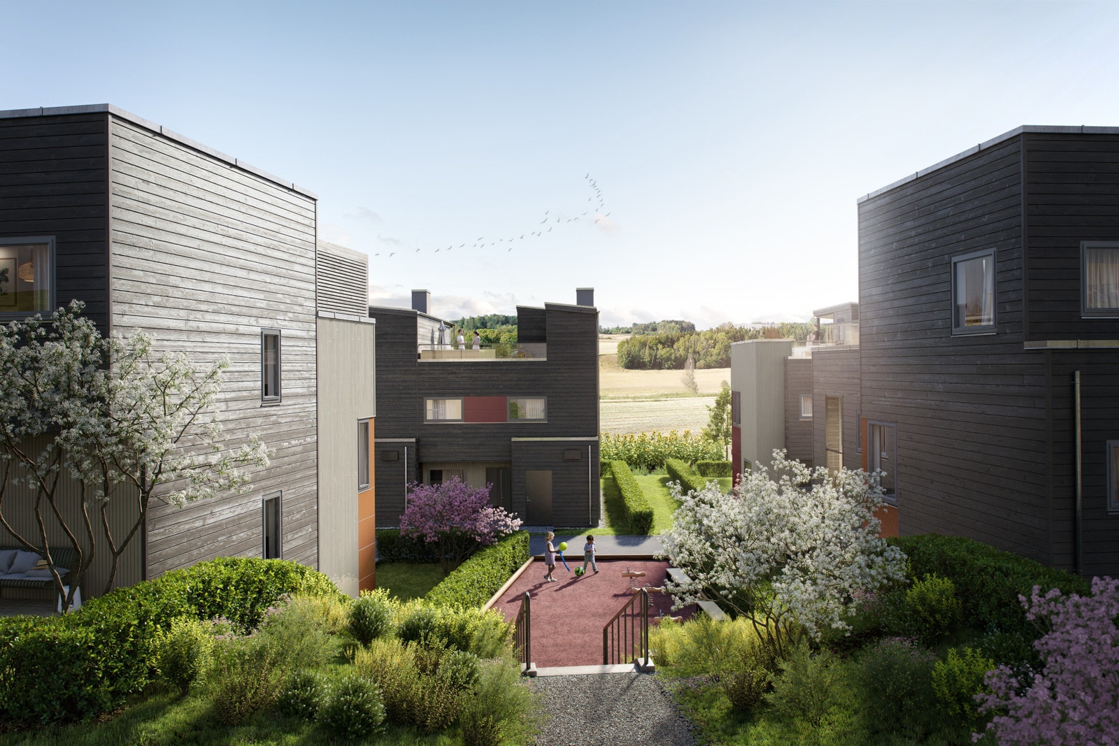 Illustrasjon - Fine uteområder for barn Galleribilde