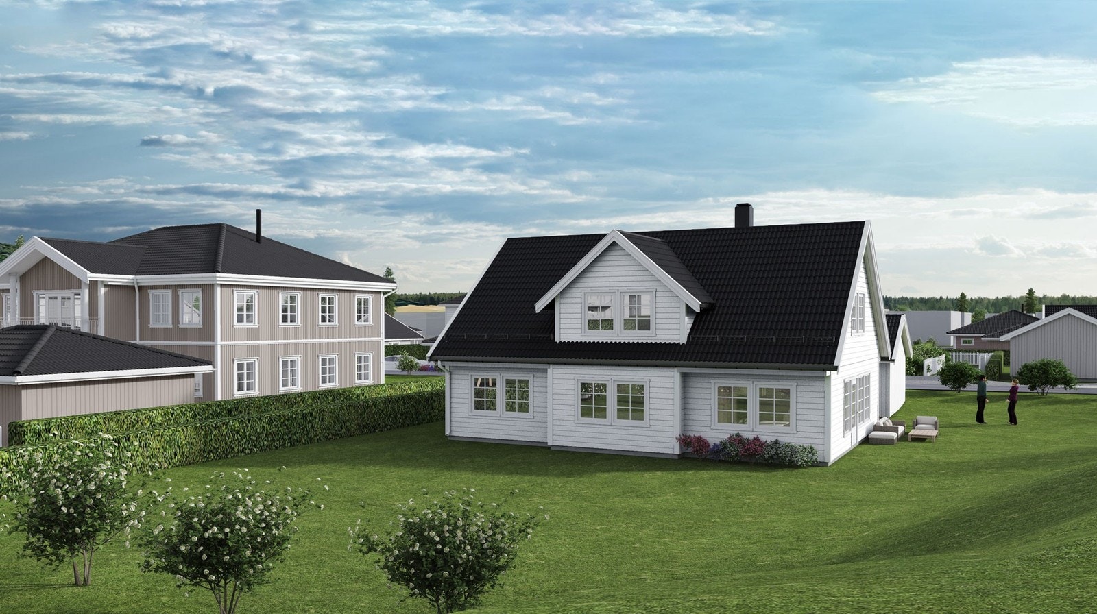 Tomt 17 - 995 m2. Vårt forslag på tomten: Vågsund - 177,1 m2 Galleribilde