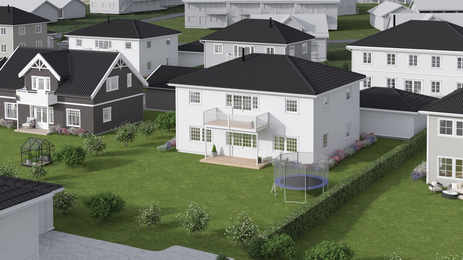 Tomt 22 - 879 m2. Vårt forslag på tomten: Herskapelig 522 - 219 m2 Galleribilde