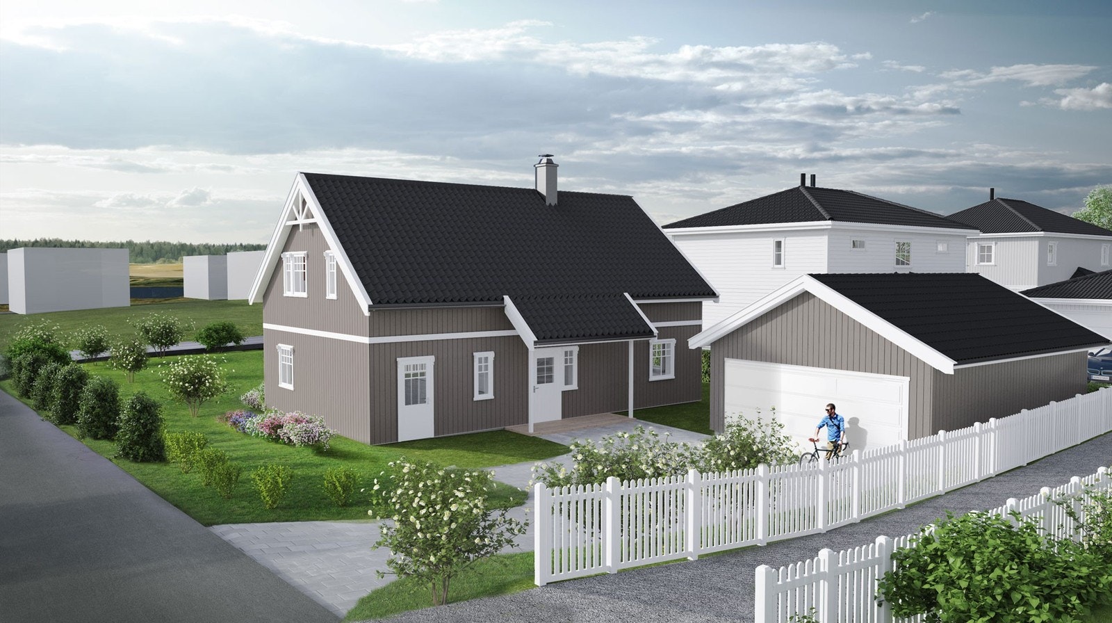 Tomt 5 - 714 m2. Vårt forslag på tomten: Rognheim - 146,7 m2 Galleribilde