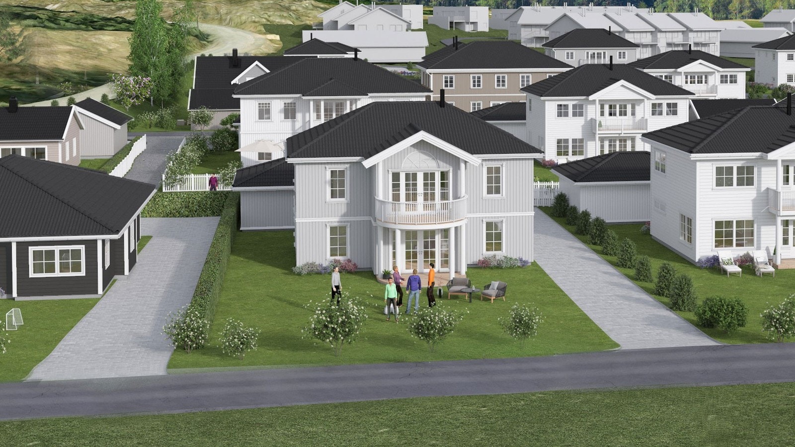 Tomt 3 - 718 m2. Vårt forslag på tomten: Herskapelig 819 - 175,8 m2 Galleribilde