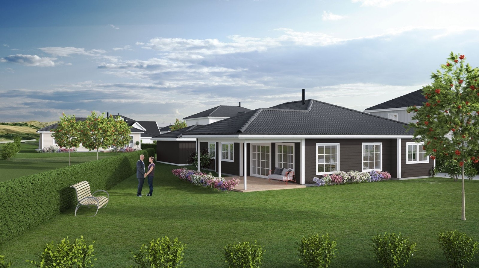 Tomt 2 - 831 m2. Vårt forslag på tomten: Herskapelig 861 - 144,6 m2 Galleribilde